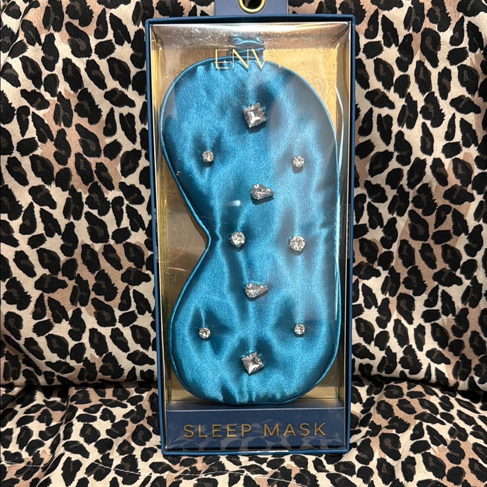 Envy Teal Sleep Mask with Sparkling Accents